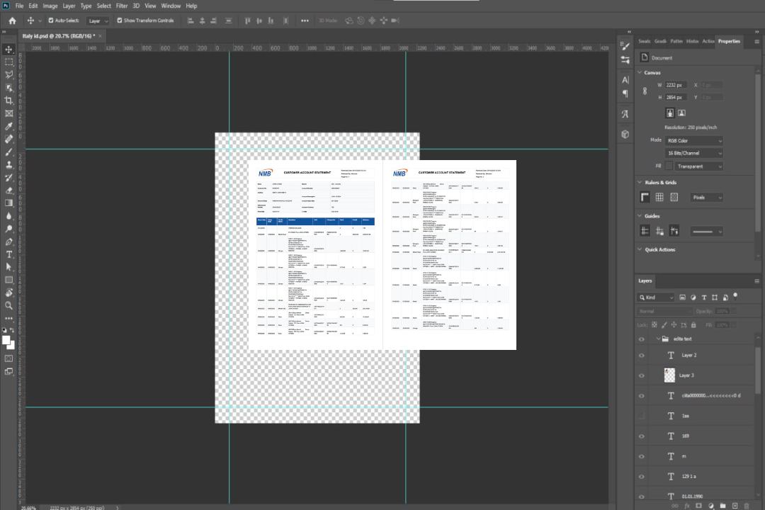 Relevé de compte bancaire NMB de Tanzanie Modèle Word et PDF, 2 pages template